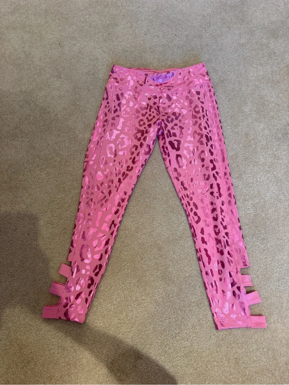 Justice Active Leopard Leggings (Size 12)